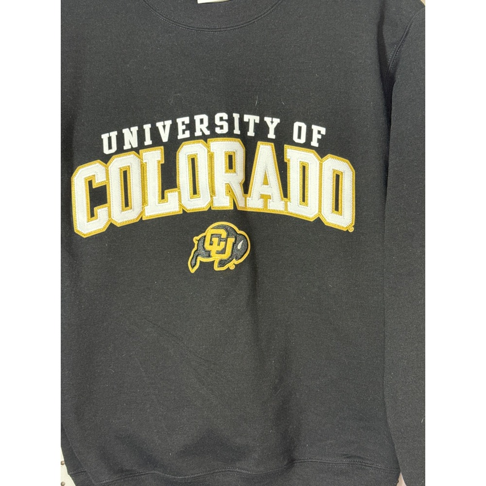 Champion University‎ of Colorado Buffaloes Sweatshirt Black Crewneck Mens Small